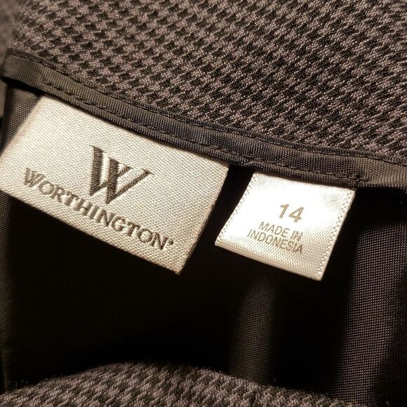 Worthington midi black/ gray skirt Size 14 - Picture 5 of 6